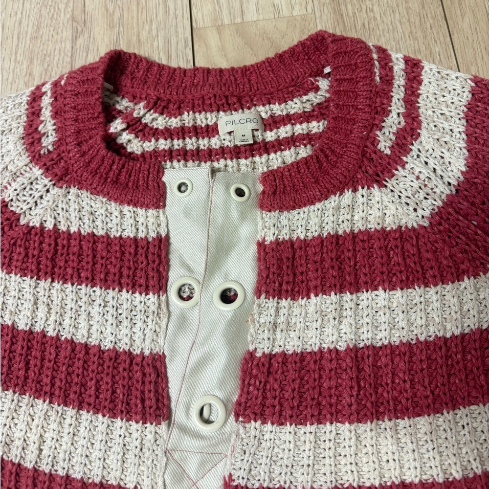Anthropologie Pilcro Stripe Bell Sleeve Sweater - Picture 6 of 10